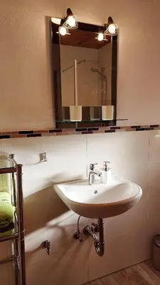 Ein Badezimmer in der Unterkunft Ferienhaus auf dem Werteshof