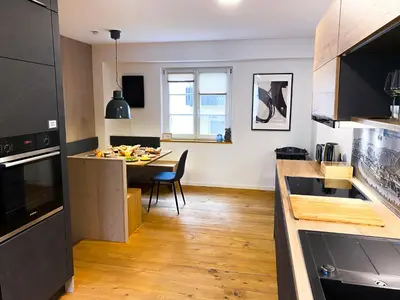 Küche/Küchenzeile in der Unterkunft Downtown Hideaway - Urlaub deluxe in Landshut
