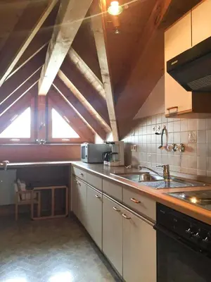 Küche/Küchenzeile in der Unterkunft Lago mio - Pension am See - bei uns verbringt Ihr eine wundervolle Zeit direkt am Wasser