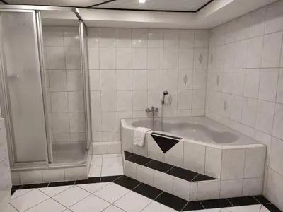 Ein Badezimmer in der Unterkunft Gästewohnung Mühlstein