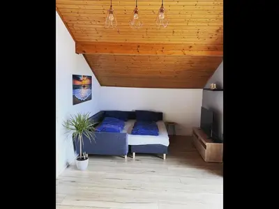 Ein Sitzbereich in der Unterkunft NEU! FeWo Mansi in Chiemgau