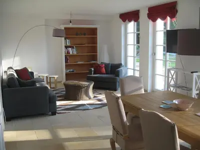 Ein Sitzbereich in der Unterkunft Gutshof Ferienwohnung in Seenähe