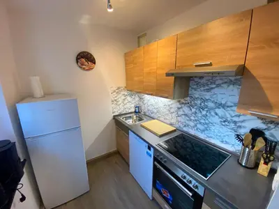 Küche/Küchenzeile in der Unterkunft Ferienwohnung Augsburg 2