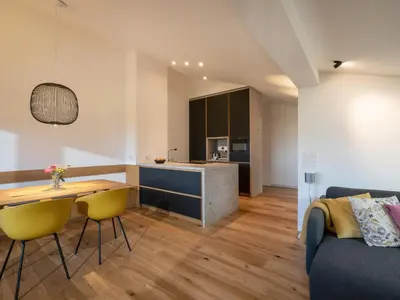 Küche/Küchenzeile in der Unterkunft Ferienwohnung BT Sieben
