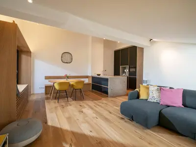 Küche/Küchenzeile in der Unterkunft Ferienwohnung BT Sieben