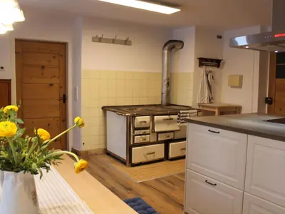 Küche/Küchenzeile in der Unterkunft Holzer-Hof