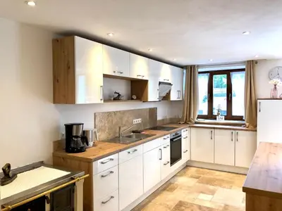 Küche/Küchenzeile in der Unterkunft Ferienwohnung 3 Rinser