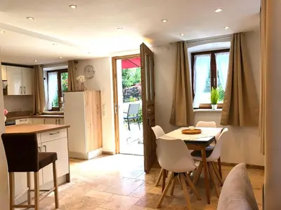 Küche/Küchenzeile in der Unterkunft Ferienwohnung 3 Rinser