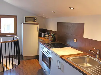Küche/Küchenzeile in der Unterkunft Ferienwohnung Kohlstatt