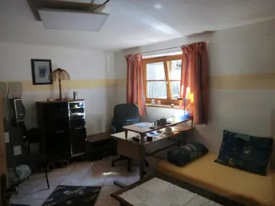 Ein Sitzbereich in der Unterkunft Urlaub am Inn