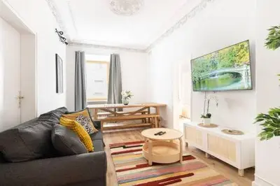 Ein Sitzbereich in der Unterkunft Grand Apartment close to the Isar and Citycenter