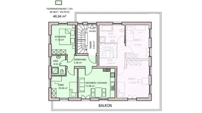 Grundriss der Unterkunft Ferienwohnung Zum Wiham