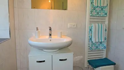 Ein Badezimmer in der Unterkunft Ferienwohnung Zum Wiham