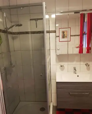 Ein Badezimmer in der Unterkunft Apartment Curly