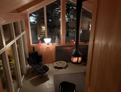 Ein Sitzbereich in der Unterkunft NEU: Alpen-Chalet Seekarblick mit Pool