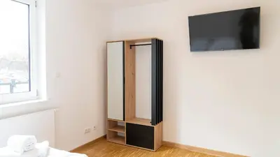 TV/Unterhaltungsangebot in der Unterkunft Henrys Sleeping am Augsburger Eiskanal
