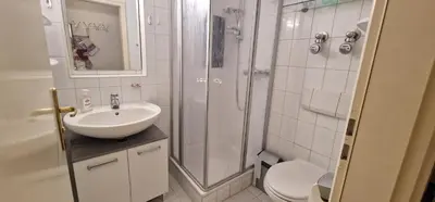 Ein Badezimmer in der Unterkunft ciao-aschau Haus zur Burg Ap104 Pabst