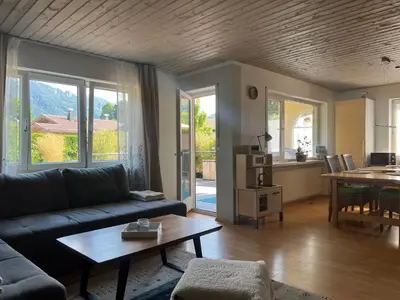 Ein Sitzbereich in der Unterkunft ciao-aschau FeWo Lexa