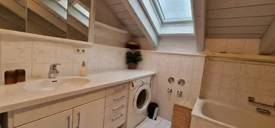 Ein Badezimmer in der Unterkunft ciao-aschau FeWo Bergsonne Kurtenbach