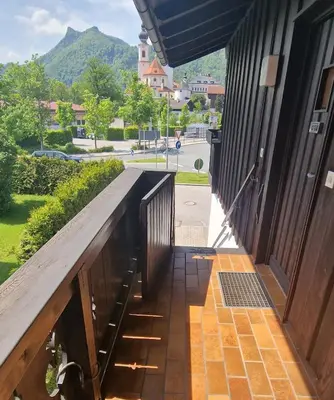 Ein allgemeiner Bergblick oder ein Berglick von der Ferienwohnung aus