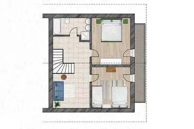 Grundriss der Unterkunft Ferienhaus Antdorfer Gartenglück