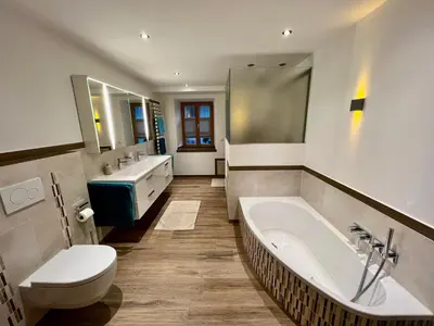 Ein Badezimmer in der Unterkunft Beim Mühltaler II