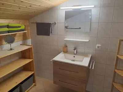 Ein Badezimmer in der Unterkunft Landerhauser-Hof