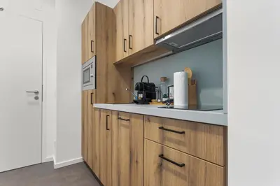 Küche/Küchenzeile in der Unterkunft Flatista Homes - Aubing