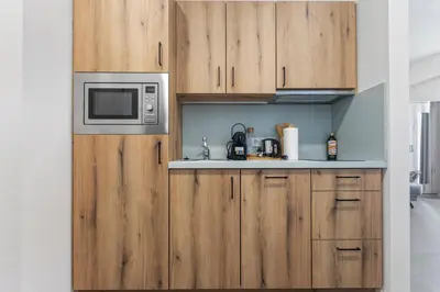 Küche/Küchenzeile in der Unterkunft Flatista Homes - Aubing