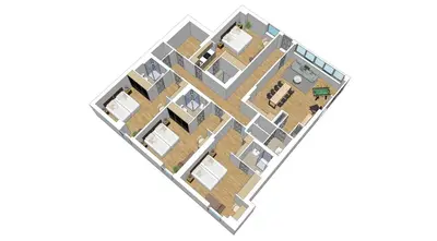 Grundriss der Unterkunft Flatista Homes - Aubing