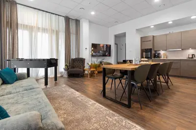 Küche/Küchenzeile in der Unterkunft Flatista Homes - Aubing