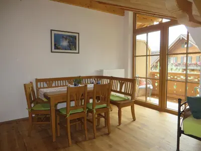Ein Sitzbereich in der Unterkunft Landhaus Familie Doll Ferienwohnung Sunnawind