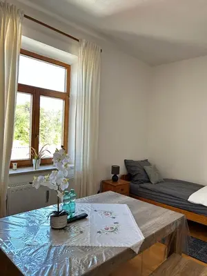Ein Sitzbereich in der Unterkunft Wunderschönes Appartement Nahe der Berge