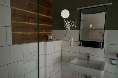 Ein Badezimmer in der Unterkunft Kastanienhof Pfettrach
