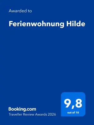 Ein Zertifikat, Auszeichnung, Logo oder anderes Dokument, das in der Unterkunft Ferienwohnung Hilde ausgestellt ist