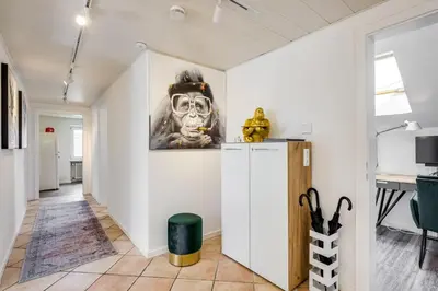 Küche/Küchenzeile in der Unterkunft Monkey Flat 2 Zimmer Wohnung in Vohburg mit Büro