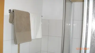 Ein Badezimmer in der Unterkunft Ferienlodge Karwendelblick