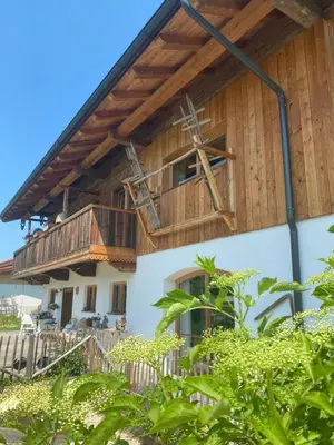 Ein Balkon oder eine Terrasse in der Unterkunft Ferienwohnung Bergliebe Höhenmoos