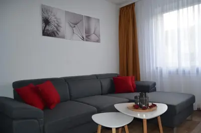 Ein Sitzbereich in der Unterkunft Cozy house with garden