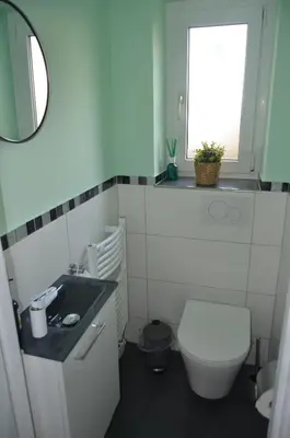 Ein Badezimmer in der Unterkunft Cozy house with garden
