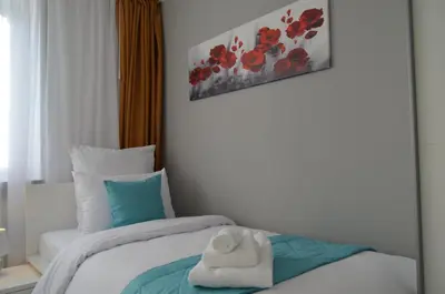 Ein Bett oder Betten in einem Zimmer der Unterkunft Cozy house with garden