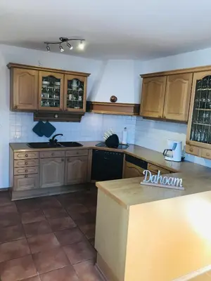 Küche/Küchenzeile in der Unterkunft Ferienwohnung Wia Dahoam