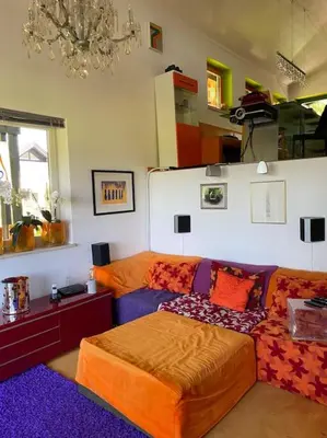 Küche/Küchenzeile in der Unterkunft Extravagantes Haus mit See- und Bergblick, 