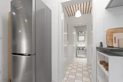 Küche/Küchenzeile in der Unterkunft Flatista Homes - Garden House