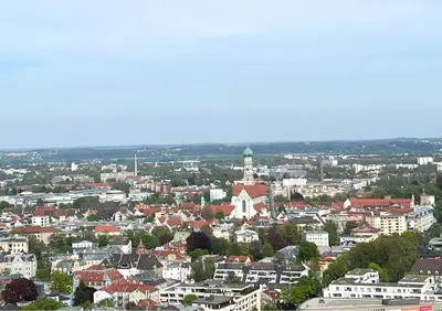 Ein allgemeiner Blick auf Augsburg oder ein Stadtblick von der Ferienwohnung aus