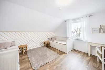 Ein Sitzbereich in der Unterkunft Ferienwohnung am Park in Schwabmünchen