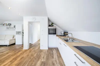 Küche/Küchenzeile in der Unterkunft Ferienwohnung am Park in Schwabmünchen