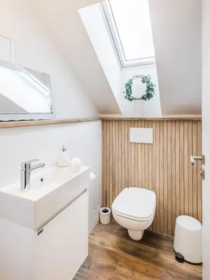 Ein Badezimmer in der Unterkunft Ferienwohnung am Park in Schwabmünchen