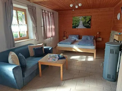 Ein Bett oder Betten in einem Zimmer der Unterkunft Ferienwohnung Hofbauer