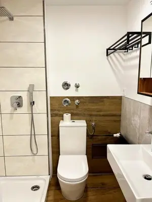 Ein Badezimmer in der Unterkunft Ammersee Apartment Schondorf